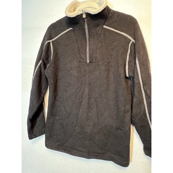 KUHL Alfpaca Fleece Grey 1/4 Zip Sweater Sherpa Collar Pullover Men's‎ MEDIUM - Picture 3 of 12